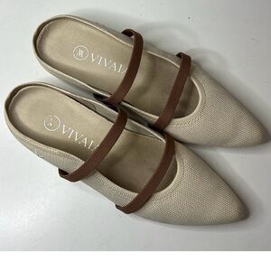 VIVAIA 9.5 EUR 40, Elle Pointed Toe Mules, Trending, Recycled, Avant Garde, Chic